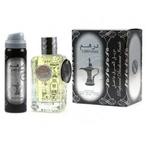 ادکلن درهم ارض الزعفران به همراه اسپری حجم 100 میل