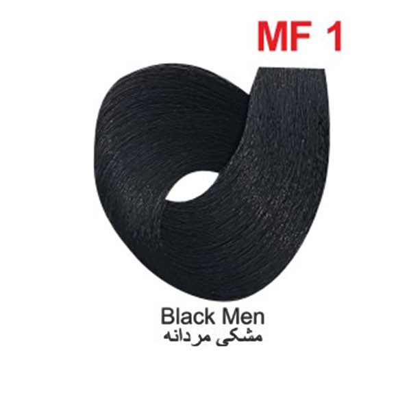 کیت رنگ مو مشکی طبیعی مردانه کاترومر شماره MF1