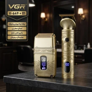 ماشین اصلاح موی سر وی جی آر مدل V-649 به همراه کاشین اصلاح صورت مدل 01