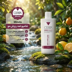 شامپو ضد ریزش مو سریتا مخصوص موهای چرب، حجم 200 میلی‌لیتر مدل Minuta