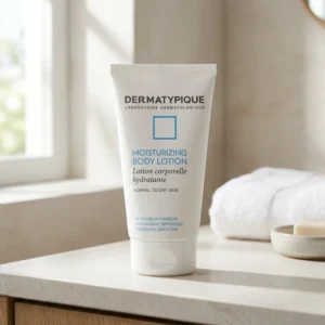 لوسیون بدن درماتیپیک مدل MOISTURIZING حجم 150 میلی‌لیتر، مرطوب کننده و آبرسان، حاوی هیالورونیک اسید، روغن آرگان و جوجوبا، مناسب پوست معمولی تا خشک، ضد التهاب و پیشگیری از پیری زودرس