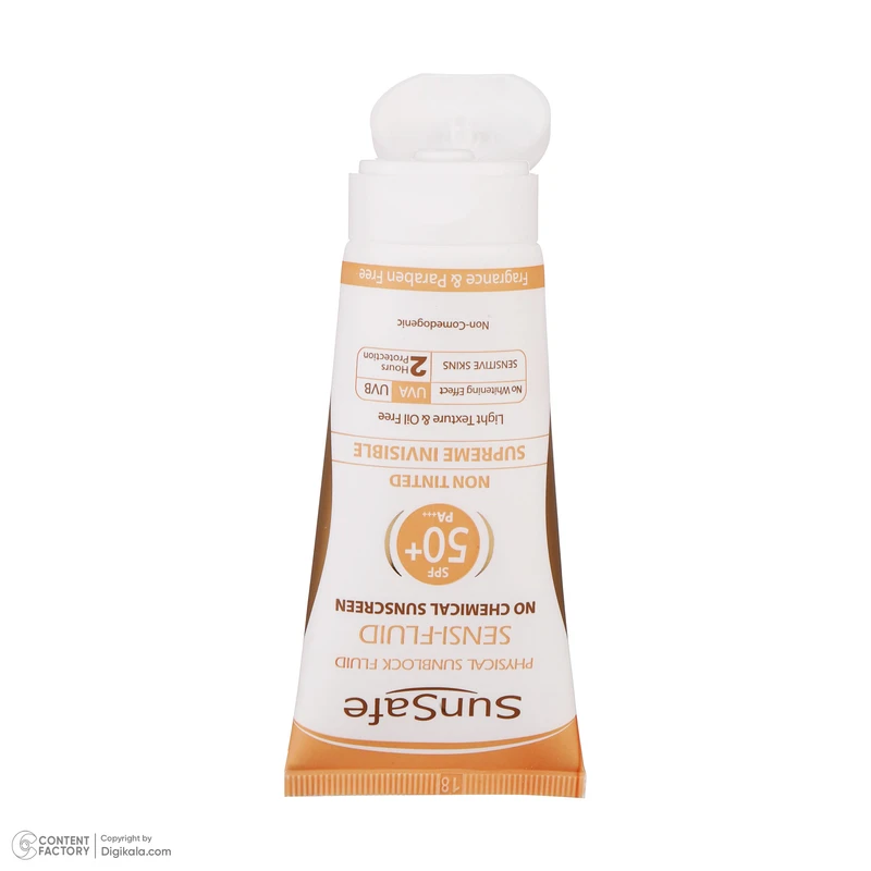 کرم ضدآفتاب سانسیف مدل سنسی فلوئید +SPF50، حجم 50 میلیلیتر