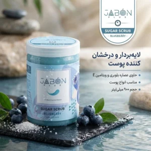 اسکراب شکری لایه بردار پوست ژبن پلاس مدل Blueberry وزن 900 گرم