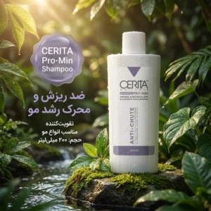 شامپو مو سریتا مدل Pro Min حجم 200 میلی‌لیتر، ضد ریزش، تقویت‌کننده و محرک رشد مو، مناسب انواع مو