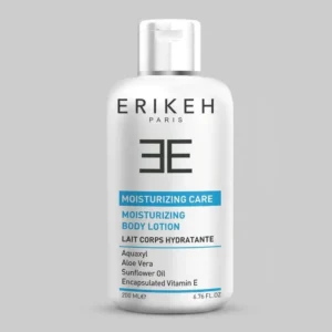 لوسیون مرطوب کننده بدن اریکه مدل Moisturizing Care حجم 200 میلی‌لیتر، حاوی عصاره آلوئه‌ورا و ویتامین E، جذب سریع، آبرسانی قوی، مناسب انواع پوست