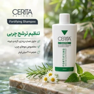 شامپو تقویت‌کننده مو سریتا مخصوص موهای چرب، حجم 200 میلی‌لیتر مدل Fortifying