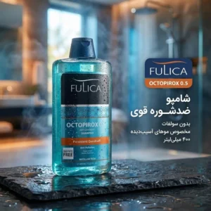 شامپو ضدشوره مو فولیکا مخصوص موهای آسیب‌دیده، حجم 400 میلی‌لیتر مدل OCTOPIROX، بدون سولفات، ضد خارش و ضدالتهاب