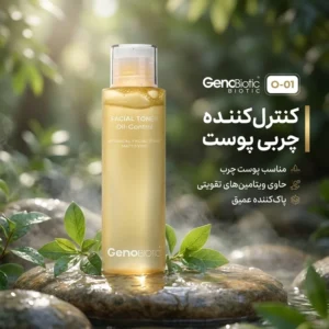 تونر پاک‌کننده صورت ژنوبایوتیک مدل O-01 مناسب برای پوست چرب حجم 150 میلی‌لیتر