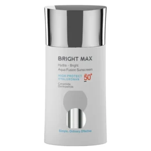 کرم ضدآفتاب بدون رنگ برایت مکس SPF50 مدل آکوا فیوژن ‌مناسب انواع پوست، حجم 50 میلی‌لیتر