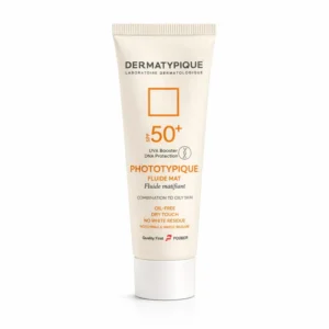 کرم ضدآفتاب بی‌رنگ دست، صورت درماتیپیک SPF50 مدل فلوءیدمت مناسب برای پوست چرب حجم 50 میلی‌لیتر