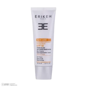 کرم ضد آفتاب رنگی اریکه SPF50 مدل Anti-Spot مناسب انواع پوست حجم 50 میلی‌لیتر