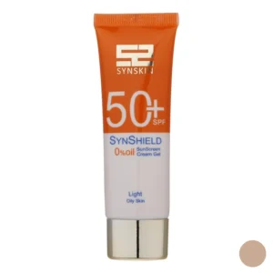 کرم ضد آفتاب رنگی ساین اسکین، SPF 50، مدل Syn Shield، ‌مناسب پوست‌های آکنه‌دار و چرب با حجم 50 میلی‌لیتر، ضد آب، مرطوب‌کننده، محافظت‌کننده در برابر اشعه‌های UVA و UVB، ضد لک و پیری، ویتامین‌های C و E، با ماندگاری 2 ساعته