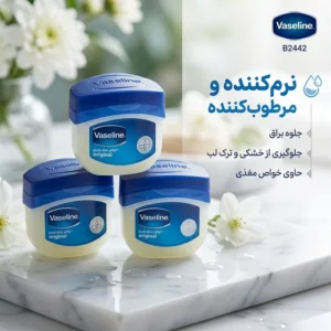 بالم لب وازلین مدل B2442 حجم 7 میلی‌لیتر مجموعه 3 عددی، نرم‌کننده و مرطوب‌کننده با فرمول غیرچرب و جلوه براق، مناسب برای جلوگیری از خشکی و ترک لب، حاوی خواص مغذی و درمانی پوست