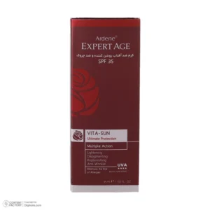کرم ضد آفتاب بدون رنگ آردن اکسپرت ایج SPF 35 مدل VITA مناسب همه انواع پوست حجم 45 میلی‌لیتر